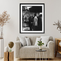 Pres. Roosevelt greeting the boys" who fought in Cuba. "Rough Rider" reunion at San Antonio, Texas", Vintage Print