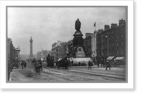 Sackville St., Dublin, Ireland, with O'Connell statue in foreground, Vintage Poster