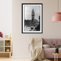 Albert Memorial Clock Tower, Belfast, Ireland, Vintage Wall Art