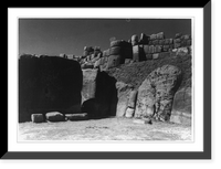 Pre-Columbian ruins of Sacsahuam&aacute;n fortress, Cuzco City, Peru, Antique Poster