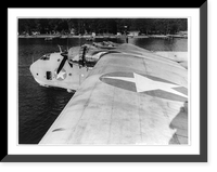 Wingspan of Martin MARS airplane on water Classic, Antique Print