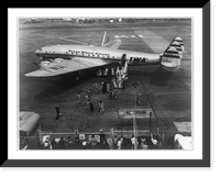 Passengers boarding a Trans World Airline Constellation, Antique Poster