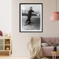 Clark Griffith, manager of Cincinnati National League baseball team, throwing ball, Historic Reproduction