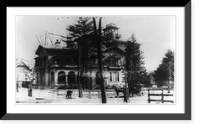 Dodge house at 30th & Q Street, N.W., Washington, D.C., after snow, Antique Print