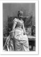 Historic Framed Print, [May Wright Sewall, three-quarter length portrait, seated, facing slightly right],  17-7/8" x 21-7/8"