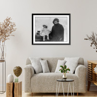 Historic Framed Print, Caruso's widow and daughter return to U.S. on S.S. Paris,  17-7/8" x 21-7/8"