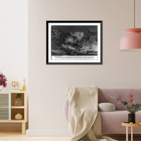 Historic Framed Print, Southern Rhodesia. Asbestos is the second most important mineral export in Southern Rhodesia. Here rock is being blasted in the Mashaba mine,  17-7/8" x 21-7/8"