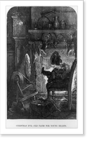 Vintage Americana Print - Christmas - Eve. old faces for young, 1877