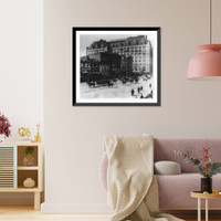 Historic Framed Print, [President Theodore Roosevelt passing 10th Street and Pennsylvania Avenue in inauguration parade on way to the Capitol],  17-7/8" x 21-7/8"