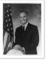 John Herschel Glenn, Jr., Project Mercury astronaut, half-length portrait, standing, facing front, Antique Wall Art
