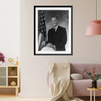 John Herschel Glenn, Jr., Project Mercury astronaut, half-length portrait, standing, facing front, Antique Wall Art