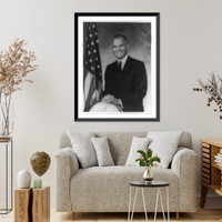 John Herschel Glenn, Jr., Project Mercury astronaut, half-length portrait, standing, facing front, Antique Wall Art