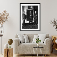 Harlan Fiske Stone, Attorney General, posing for Leo Mielziner, who is painting his portrait, which will be presented to Columbia University, Antique Wall Art