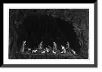 The Christmas Cave of Bethlehem, Mercy Hospital, Baltimore, Maryland, Historic Print