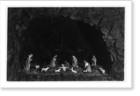 The Christmas Cave of Bethlehem, Mercy Hospital, Baltimore, Maryland, Historic Print