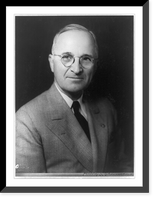 Historic Framed Print, Harry S. Truman, head-and-shoulders portrait, facing front],  17-7/8" x 21-7/8"