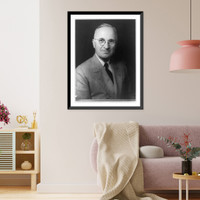 Historic Framed Print, Harry S. Truman, head-and-shoulders portrait, facing front],  17-7/8" x 21-7/8"