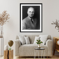 Historic Framed Print, Harry S. Truman, head-and-shoulders portrait, facing front],  17-7/8" x 21-7/8"