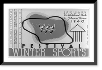 Winter sports festival, Jr. Chamber of Commerce, Recreation Department, sponsors, Vintage Wall Art