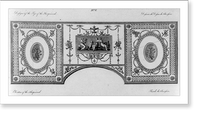 Design of a harpsicord executed in London, with different coloured woods, for the Empress of Russia.P. Begbie, sculp. ; R. Adam, architect, 1774, Antique Print