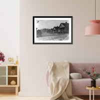 Historic Framed Print, Home of workers in Willingham Cotton Mills, Macon, Ga. Location: Macon, Georgia.,  17-7/8" x 21-7/8"