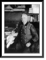 Gen. Alfred Elliott Bates, Paymaster General, three-quarter length portrait, seated at desk, facing slightly left, Vintage Print