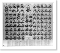 Historic Framed Print, Union army and naval officers,  17-7/8" x 21-7/8"