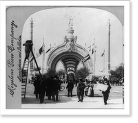 Historic Framed Print, La Porte Monumentale. chief entrance to the Exposition, Paris,  17-7/8" x 21-7/8"