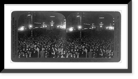 Watching the election returns. great crowds before the Times B'ld'g. and Astor Hotel, New York, Antique Print