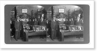 Everybody welcome, reception room of Armours Packing Plant, 100,000 visitors annually, Chicago, U.S.A, Historic Print