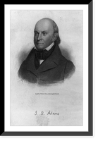 J.Q. Adams.engd. by V. Balch from a painting by Durant. Classic, Historic Print