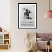 Historic Framed Print, Calendar for 1898 by Frederic Remington.Frederic Remington.,  17-7/8" x 21-7/8"