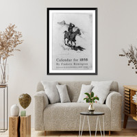Historic Framed Print, Calendar for 1898 by Frederic Remington.Frederic Remington.,  17-7/8" x 21-7/8"