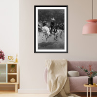 Gentleman rider on the Plaza del Paseo.by Frederic Remington, Historic Print