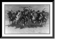 Historic Framed Print, Return of the war party.Frederic Remington.,  17-7/8" x 21-7/8"