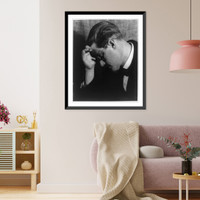 James Joyce, half-length portrait, left profile, with hand to forehead, Antique Poster