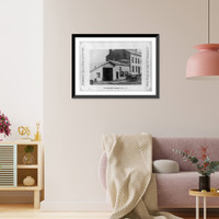 Historic Framed Print, San Francisco stables, Utica, N.Y.,  17-7/8" x 21-7/8"