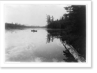Historic Framed Print, Carey Pond, Adirondacks,  17-7/8" x 21-7/8"