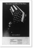 Historic Framed Print, Two more casualties of Viet Nam. is it worth it?,  17-7/8" x 21-7/8"