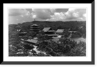 A bird's-eye view of Horyuj. monastery, west section, Vintage Poster