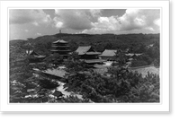 A bird's-eye view of Horyuj. monastery, west section, Vintage Poster