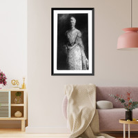 Mrs. John Brooks Henderson, Jr., three-quarter length protrait, standing, facing front, Antique Print
