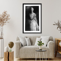 Mrs. John Brooks Henderson, Jr., three-quarter length protrait, standing, facing front, Antique Print