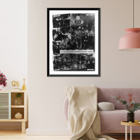 Composite of six photos of people making food purchases at shops in six Russian cities, including Moscow and Kiev, Historic Reproduction