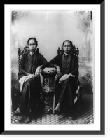 Two women posed, seated, Saigon, South Vietnam Classic, Antique Print