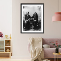Two women posed, seated, Saigon, South Vietnam Classic, Antique Print