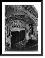 Historic Framed Print, [Interior of the Roxy Theater, with view of orchestra pit and stage, New York City],  17-7/8" x 21-7/8"