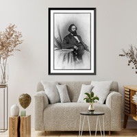 Benjamin Sterling Turner, Afro-American congressman, three-quarter length portrait, seated at small table, facing right, Antique Wall Art