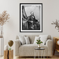 Hon. Robert Carlos De Large, Afro-American congressman of South Carolina, three-quarter length portrait, seated at small table, facing right, Antique Wall Art