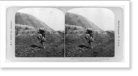 Historic Framed Print, The dwarf with his heavy load on a mountain road, Japan,  17-7/8" x 21-7/8"
